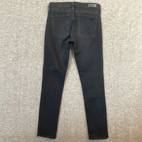 AG Adriano Goldschmied Prima Mid Rise Ankle Cigarette Leg Jeans Super Black 26R - Picture 2 of 16